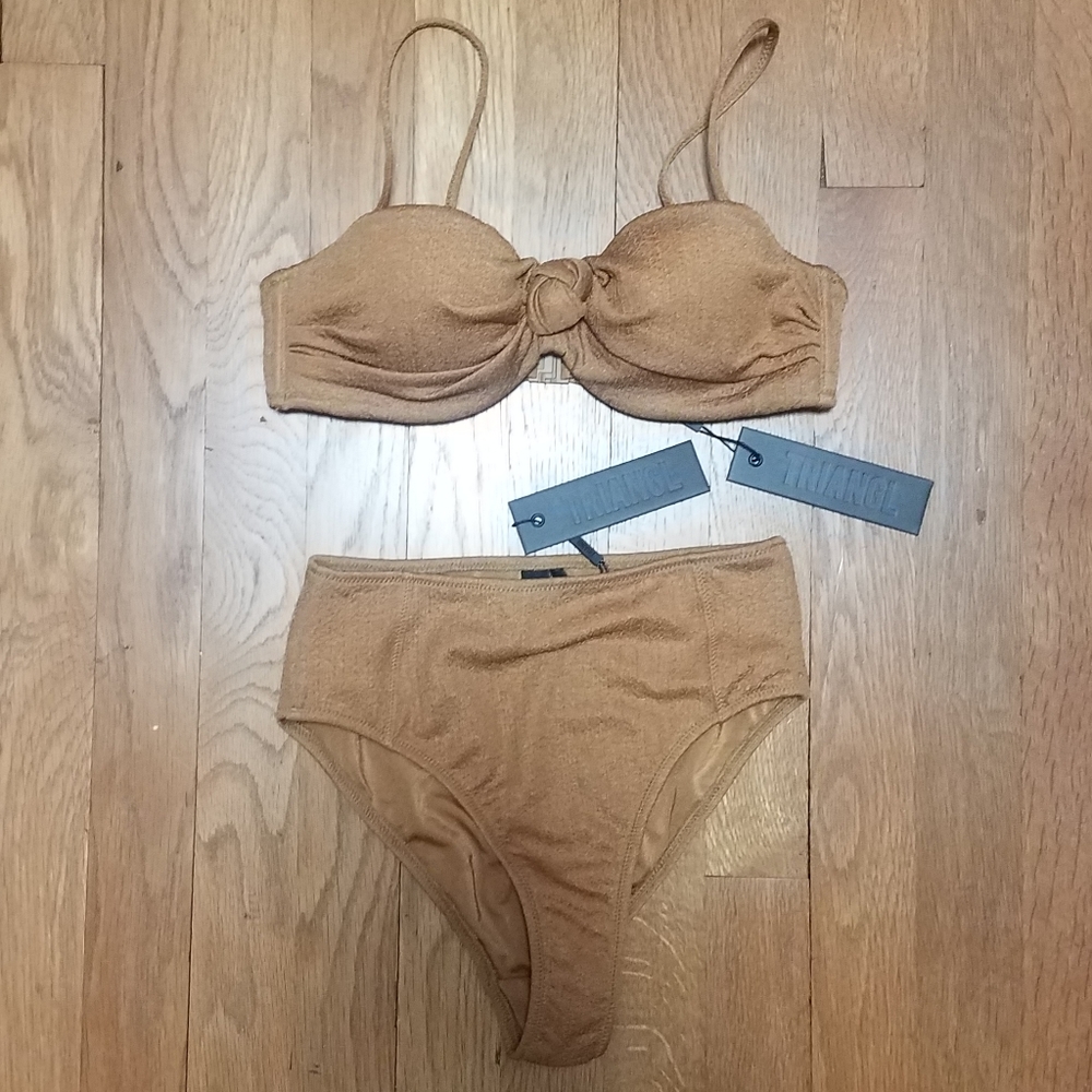 NWT Triangl Theo Bikini Set in Cinnamon Size Small